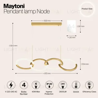 Подвесная люстра Maytoni MOD165PL-L40G3K MOD165PL-L40G3K