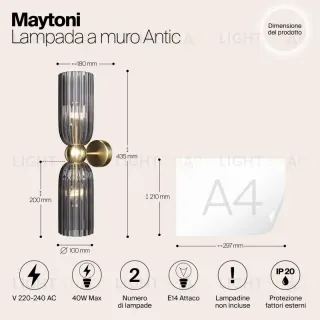 Бра Maytoni MOD302WL-02GR MOD302WL-02GR