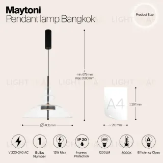 Подвесной светильник Maytoni MOD185PL-L6B3K3 MOD185PL-L6B3K3