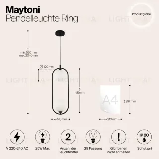 Подвесной светильник Maytoni MOD013PL-02B MOD013PL-02B