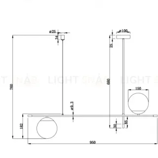 Подвесной светильник Maytoni MOD048PL-02G MOD048PL-02G