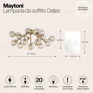 Накладная люстра Maytoni MOD545PL-20G MOD545PL-20G