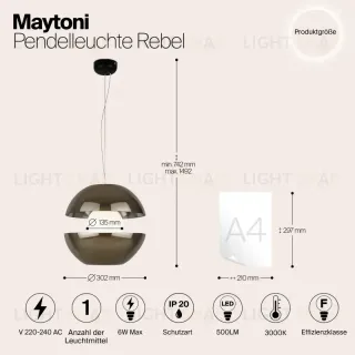 Подвесной светильник Maytoni MOD322PL-L6G3K MOD322PL-L6G3K