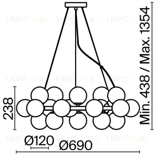 Подвесная люстра Maytoni MOD545PL-25B MOD545PL-25B