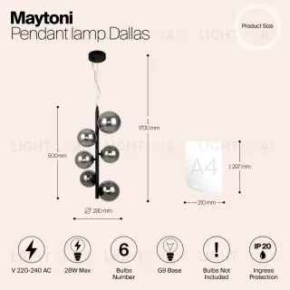 Подвесная люстра Maytoni MOD545PL-06B MOD545PL-06B