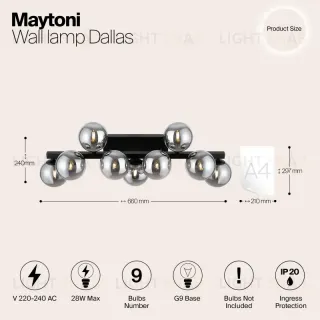 Бра Maytoni MOD547WL-09B MOD547WL-09B