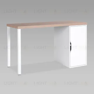S01545 ИНГАР 2/ДВ/T стол письменный 140x75x55, дуб беленый/белый S01545