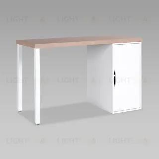 S01514 ИНГАР 1/ДВ/T стол письменный 120x75x55, дуб беленый/белый S01514