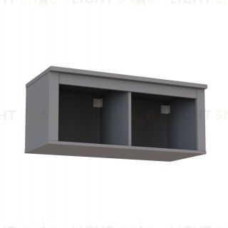 2.08.17.140.4 САГА полка навесная 2 секции серая 2.08.17.140.4