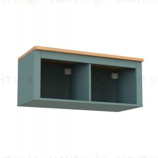 2.08.17.140.16 САГА полка навесная 2 секции темно-бирюзовая/ясень 2.08.17.140.16