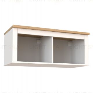 2.08.17.140.14 САГА полка навесная 2 секции белая/ясень 2.08.17.140.14