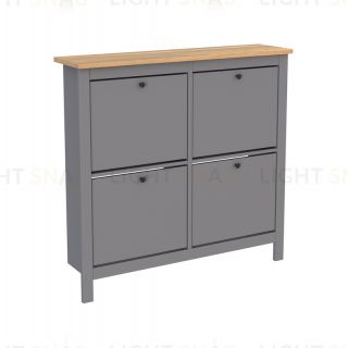 2.08.10.180.15 САГА тумба для обуви 113х108 серая/ясень 2.08.10.180.15