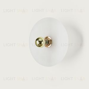 Бра Alba 25 см алебастр + цоколь 5 см золотой металл 069776