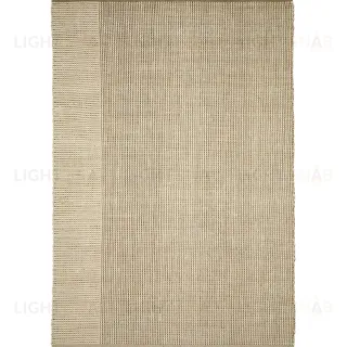 Ковер из шерсти Blart бежевого цвета с контрастной полосой по бокам 160 x 230 см 254163