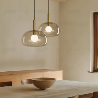 Подвесной светильник Cloud серое стекло/золотой металл 432117