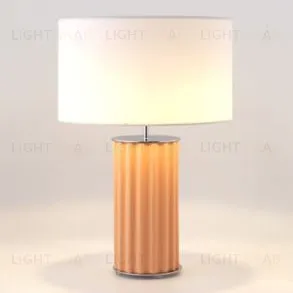 Настольная лампа Sonica золотой металл / белая керамика + белый абажур 801011/36 424484