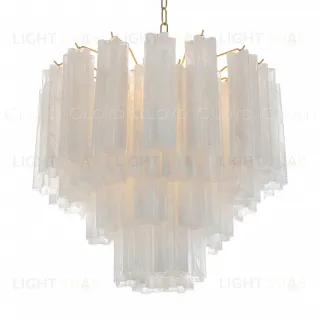  Люстра Cloyd ANNO-B C7 / Ø58 см - латунь светл. - стекло белые облака (арт.11648)  11648