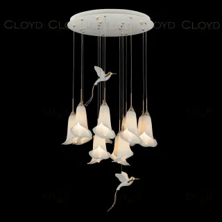  Люстра Cloyd OSANNA C13 / Ø60 см - керамика - белый (арт.11889)  11889