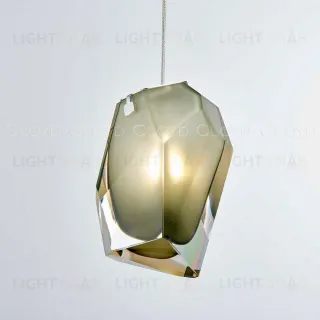  Подвесной светильник Cloyd VARELL P1 / шир. 20 см - хром - серое стекло (арт.11660)  11660