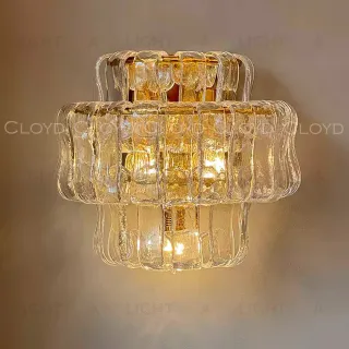  Бра Cloyd NAMASTE W3 / выс. 20 см - латунь - прозрачн.стекло (арт.20487)  20487