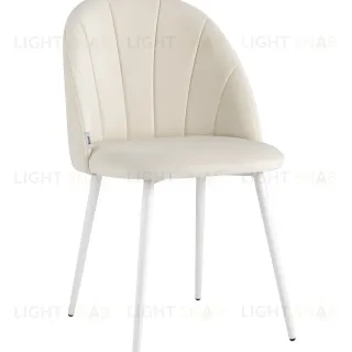 Стул Логан SN велюр молочный белые ножки УТ000042203