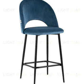 Стул полубарный Меган SN велюр пыльно-синий УТ000042229