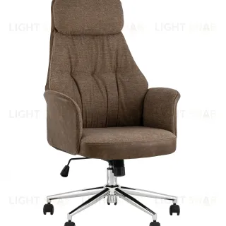 Кресло офисное TopChairs Neoma коричневый экокожа ткань УТ000041771