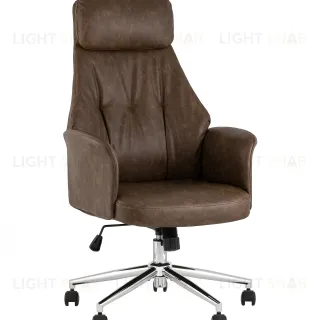 Кресло офисное TopChairs Neoma коричневый экокожа УТ000041776