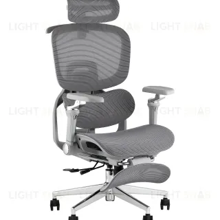 Кресло офисное TopChairs Prodigy с оттоманкой серый УТ000041698