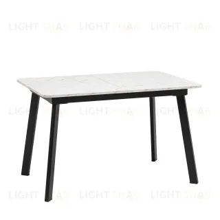 Стол Batu new 120-160/80/76 столешница ЛМДФ азул оникс подстолье металл черный УТ000041937