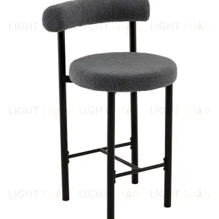 Стул полубарный Флорео букле темно-серый УТ000041331