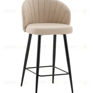 Стул полубарный Ханнингем велюр бежевый УТ000041702