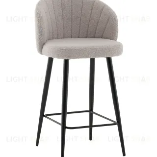 Стул полубарный Ханнингем букле светло-серый УТ000041700