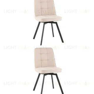 Стул Pleid вращающийся кремовый 2 шт. УТ000040606