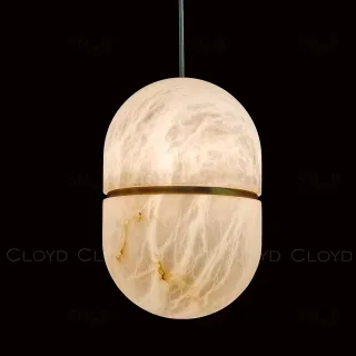  Подвесной светильник Cloyd DILEMMA-B P1 / Ø14 см - алебастр - латунь (арт.12348)  12348