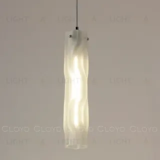  Подвесной светильник Cloyd ICEBERG-A P1 / Ø8 см - хром - белое матовое стекло (арт.11656)  11656
