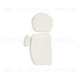 Набор из 3 квадратных настенных панелей Siluna из белого папье-маше 192271