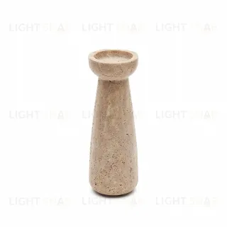 Большой подсвечник из бежевого травертина Magan 210376