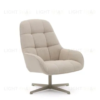 Jaspe Вращающееся кресло бежевого цвета с серой отделкой металла 210902