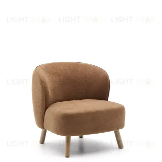 Кресло Ulit из терракотового шенилла с ножками из бука в натуральной отделке 219331