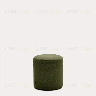 Пуф Kaeli со съемным чехлом из зеленого букле Ø 43 см 212469