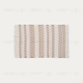 Коврик для ванной Milda из 100% хлопка белого и бежевого цвета с бахромой 50 x 70 см 250696