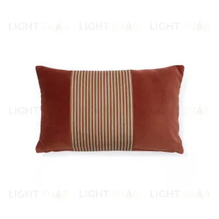 Samit Чехол на подушку из 100% хлопкового бархата с красными полосками 30 x 50 см 210452