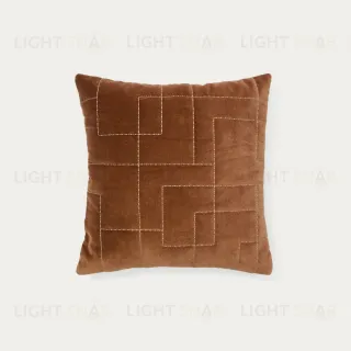 Чехол для подушки Prila из бархатного хлопка терракотового цвета с вышивкой 45 x 45 см 210776