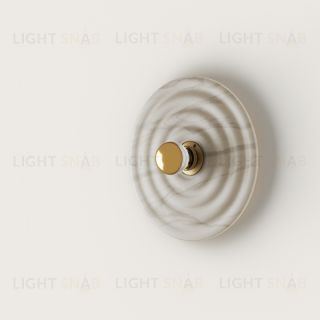 Бра Wave с золотым цоколем A1053 10 см и плафоном из алебастра 1094/30 156241