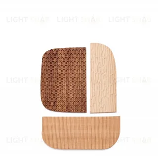 Trivax Стеновая панель из 3 частей из древесины акации 212376