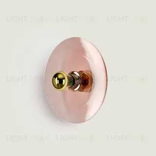 Бра Fest золотой цоколь 5 см - розовое стекло 101155