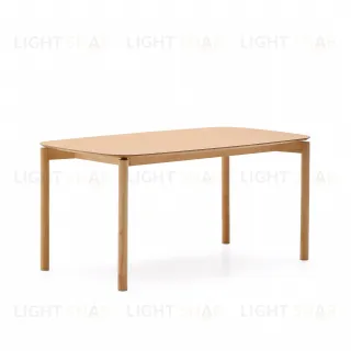 Стол Indara из шпона и каучукового дерева с натуральной отделкой 160 х 90 251565