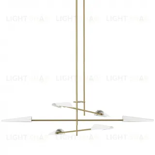 Люстра Bion 6L золотая с белыми абажурами 156103