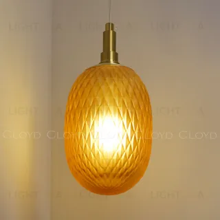  Подвесной светильник Cloyd ZAPFEN P1 / Ø13 см - латунь - оранжевое стекло (арт.11437)  11437